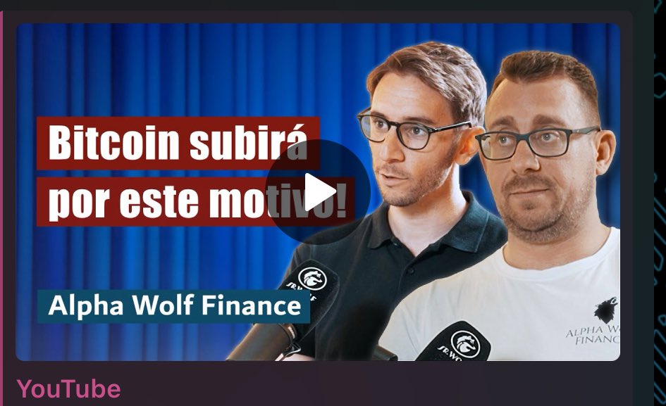 Alpha Wolf Finance (@alphawfinance) on Twitter photo Una gran charla con <a href="/SRWOLFpodcast/">S R W O L F Podcast</a>
Tras este podcast no querrás volver a ahorrar en euros 💶
Viva Bitcoin, salvador de la clase media 🛡️
👇
youtu.be/db7ufbscn7s?si… Una gran charla con <a href="/SRWOLFpodcast/">S R W O L F Podcast</a>
Tras este podcast no querrás volver a ahorrar en euros 💶
Viva Bitcoin, salvador de la clase media 🛡️
👇
youtu.be/db7ufbscn7s?si…