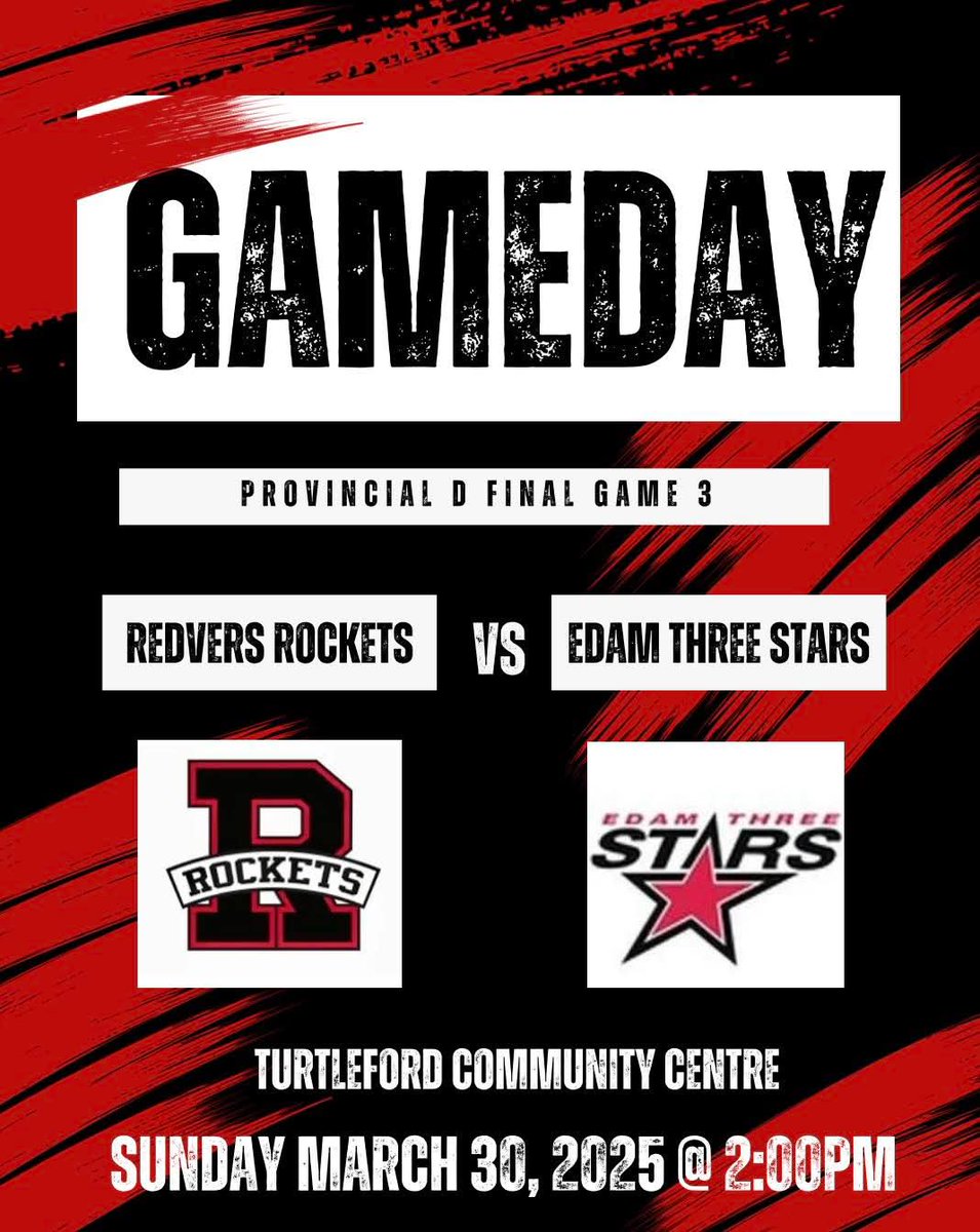 RedversRockets's tweet image. Last game of the year. Game 3 at 2pm in Turtleford #rocketshockey🚀
