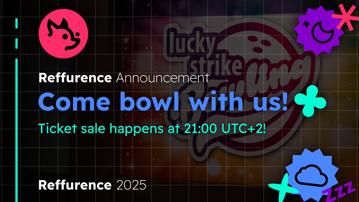 Zzzz...huh? What time is it?

It's time to buy bowling tickets!

Join us in the bowling alley of Hotel Zuiderduin, there are only 128 tickets available, so don't get too dreamy and get them while their rolling! ⚠️🎳

Check our telegram for more info. t.me/reffurence