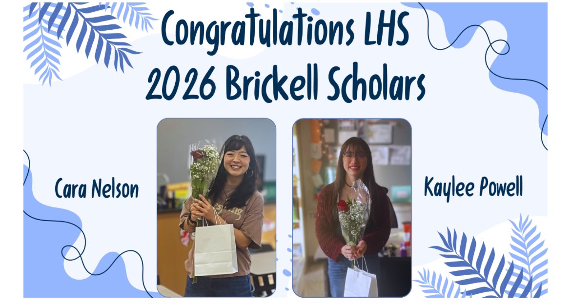Congratulations to the <a href="/LandstownEagles/">Landstown HS</a> 2026 Brickell Scholars. #EagleNation #Takeflight