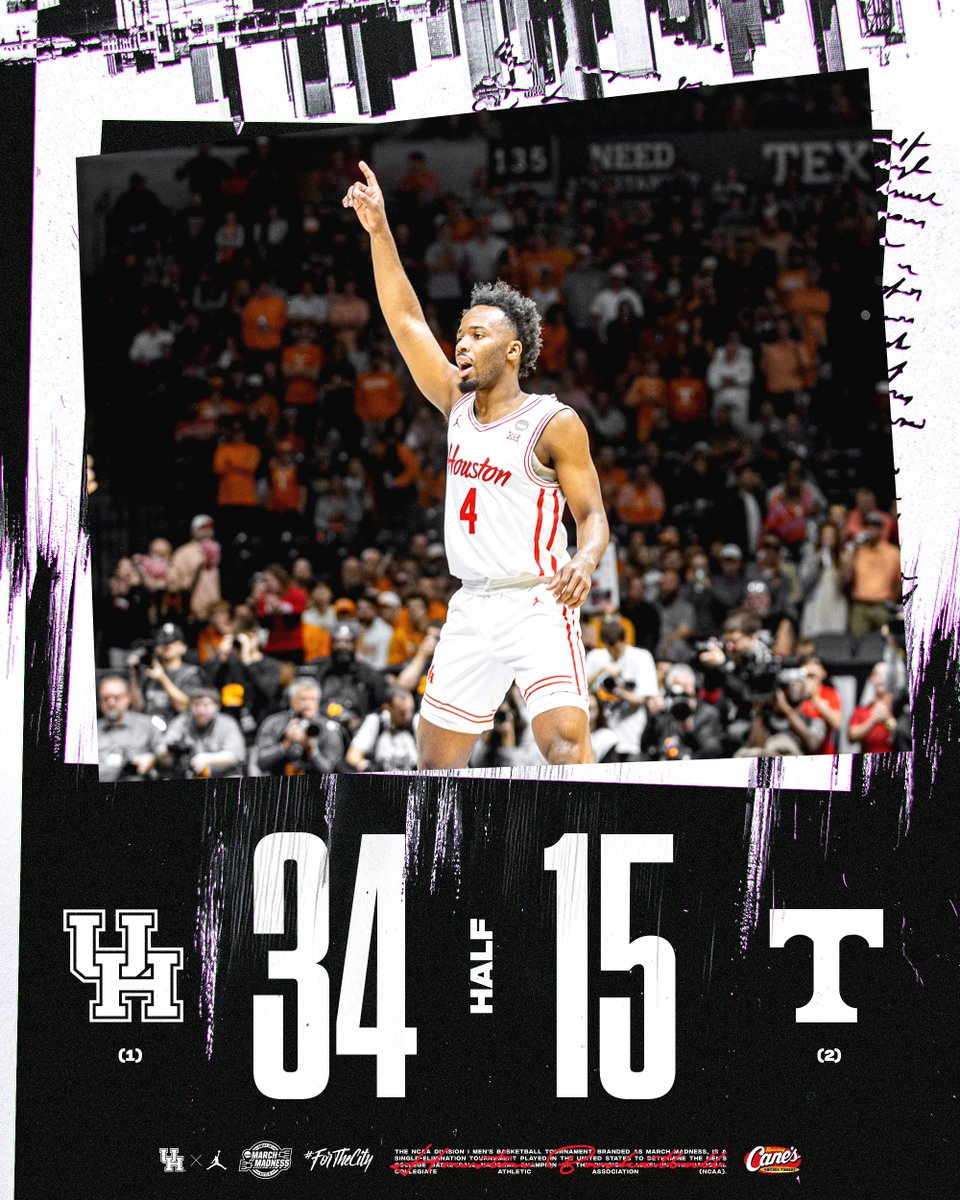 HALFTIME
presented by <a href="/raisingcanes/">Raising Cane's</a> 

WATCH on CBS
LISTEN on <a href="/KPRCradio/">KPRC AM 950</a> 950 AM, <a href="/varsity/">Varsity</a> Network app &amp; <a href="/westwood1sports/">Westwood One Sports</a>

#ForTheCity x #MarchMadness
