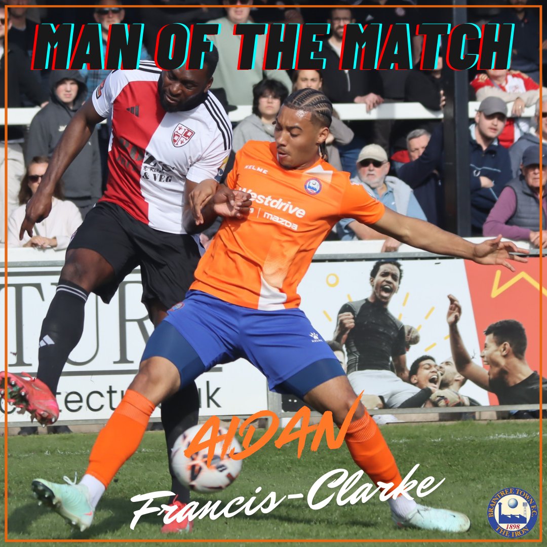 Scoring his first goal for the club!

Aidan Francis-Clarke is your MOTM!

#IronArmy #PubTeamFromEssex