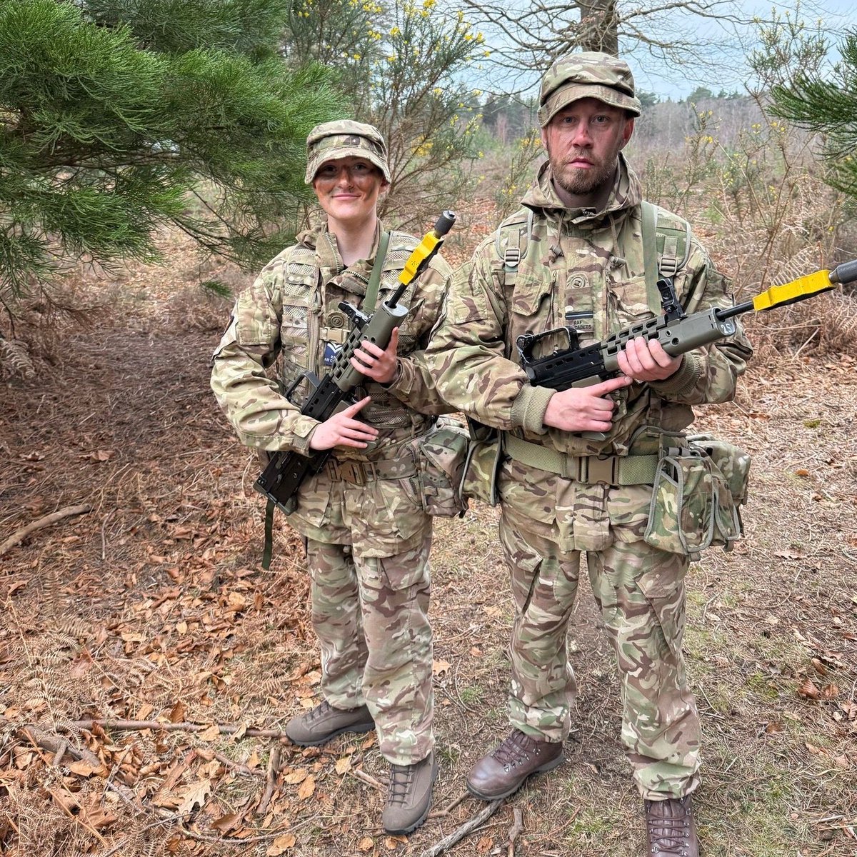SWYorksWing's tweet image. Congratulations to Flying Officer Smedley and Sergeant Baker who have recently completed their “M-qual” certification to allow them to run deployed Fieldcraft exercises using pyrotechnics and blank ammunition with the Wing Fieldcraft Team. A big well done both!