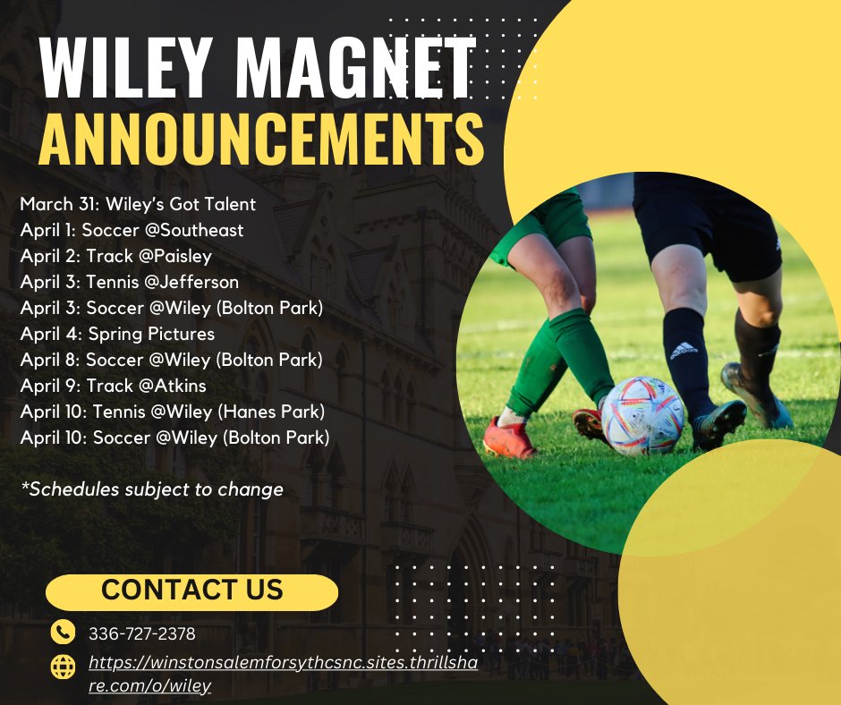 Here is what is happening this week at Wiley!