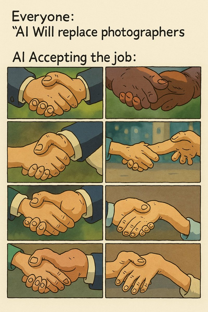This image still keeps unexpectedly making the rounds on different channels, trying to show how terrible AI supposedly is at doing things. Just today, it popped up in my feed several times. And honestly, hands haven’t been a real issue for AI in years. Made a new version :D