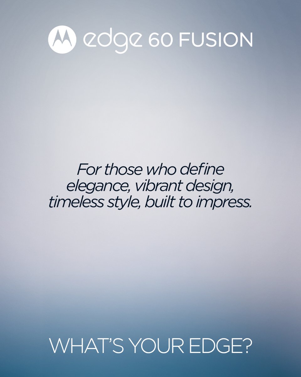 motorolaUK's tweet image. edge 60 Fusion. A new way to express yourself 🎨✨Elegance meets durability. A precision-crafted quad-curve design in three bold finishes.

Stand out with a style that never backs down.

April 2nd, get ready to redefine what’s possible!

#WhatsYourEdge #edge60Fusion #edge60Series