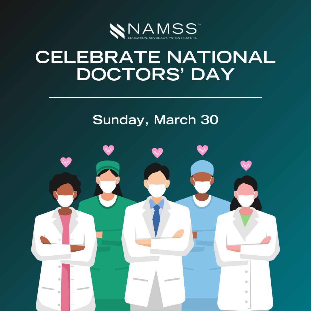 How did your facility celebrate National Doctors' Day? Share your celebrations on social media and don’t forget to tag NAMSS! Visit the NAMSS website to learn more about National Doctors’ Day history, resources and more. #NationalDoctorsDay

Learn more: buff.ly/ZSv3mbl
