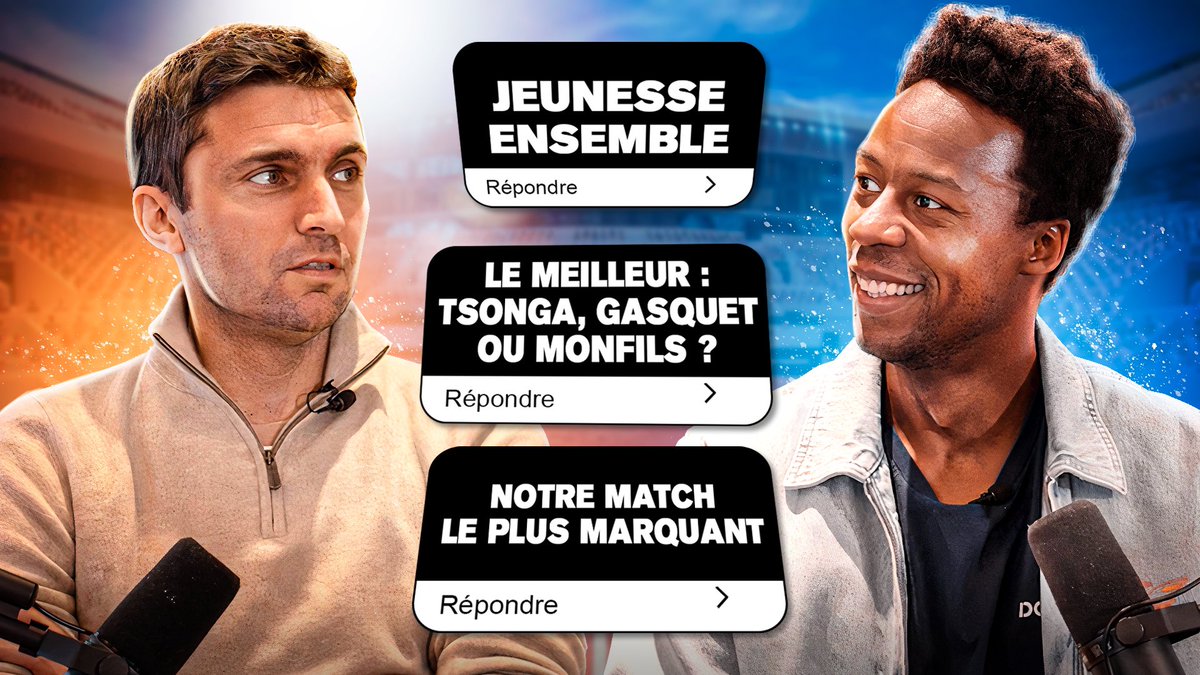 Gael Monfils (@gael_monfils) on Twitter photo Hello les amis, nouvelle épisode du Talk Show disponible dès maintenant avec <a href="/GillesSimon84/">Gilles SIMON</a> sur ma chaîne YouTube !
Si vous voulez retrouver notre discussion, ça se passe juste ici : youtu.be/9MAm5XxsiuY?si…
Bon dimanche à tous ! Hello les amis, nouvelle épisode du Talk Show disponible dès maintenant avec <a href="/GillesSimon84/">Gilles SIMON</a> sur ma chaîne YouTube !
Si vous voulez retrouver notre discussion, ça se passe juste ici : youtu.be/9MAm5XxsiuY?si…
Bon dimanche à tous !