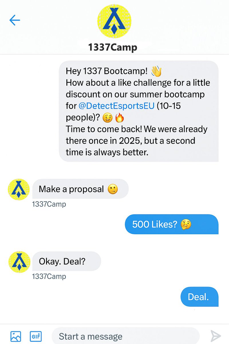 We want to experience another epic bootcamp with almost all Detect members! 😈

The <a href="/1337Camp/">1337Camp</a> has set us a challenge: 500 LIKES and we get a discount! 💰💪

Maybe we are also giving away a spot to the community? 

Leave a ❤️ and help us make it happen! 

#DetectTheFuture 💙