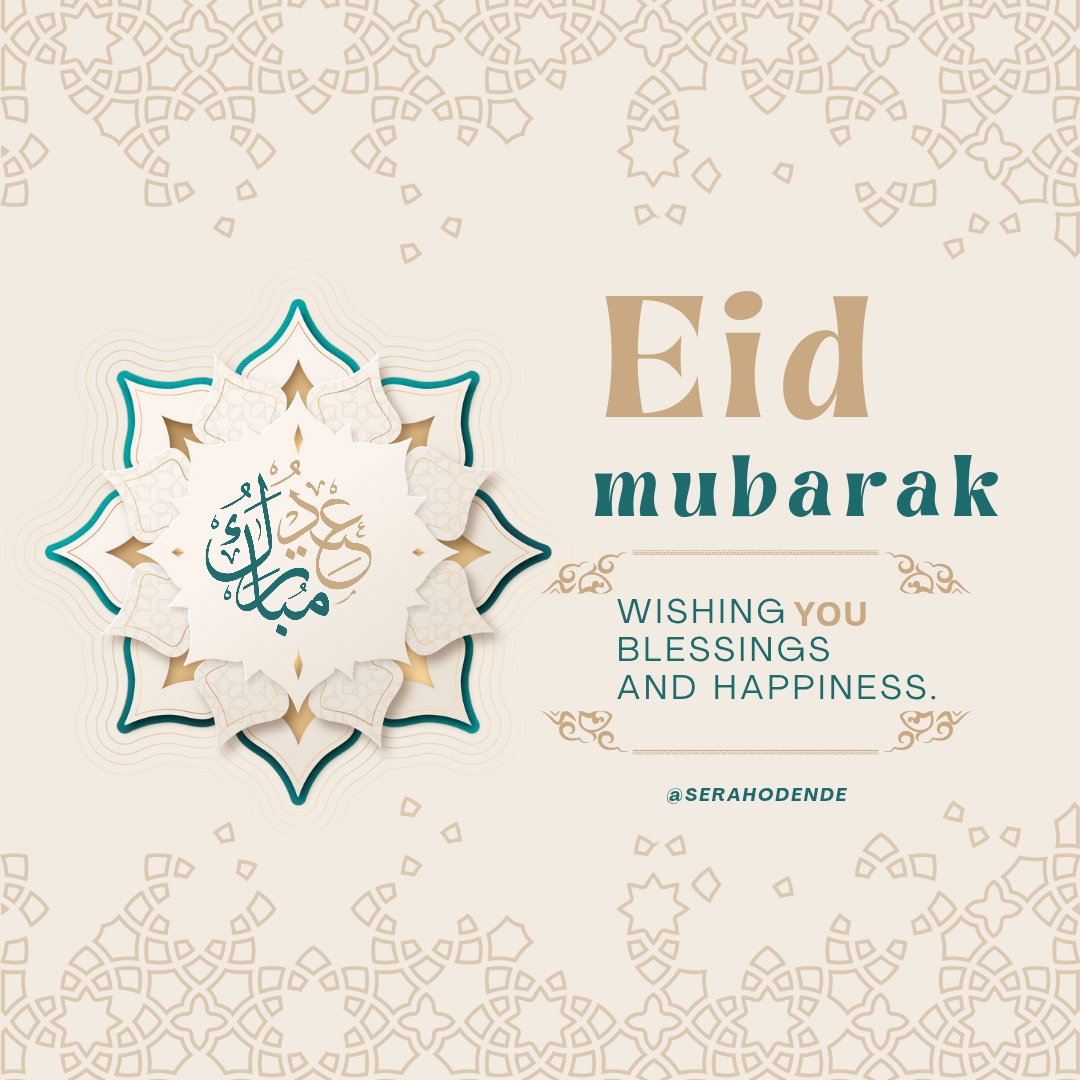 May this blessed day bring you peace, happiness, and prosperity.

Wishing you a wonderful and unforgettable Eid celebration.

#Eid #EidulFitr
#EidMubarak #blessings #serahodende