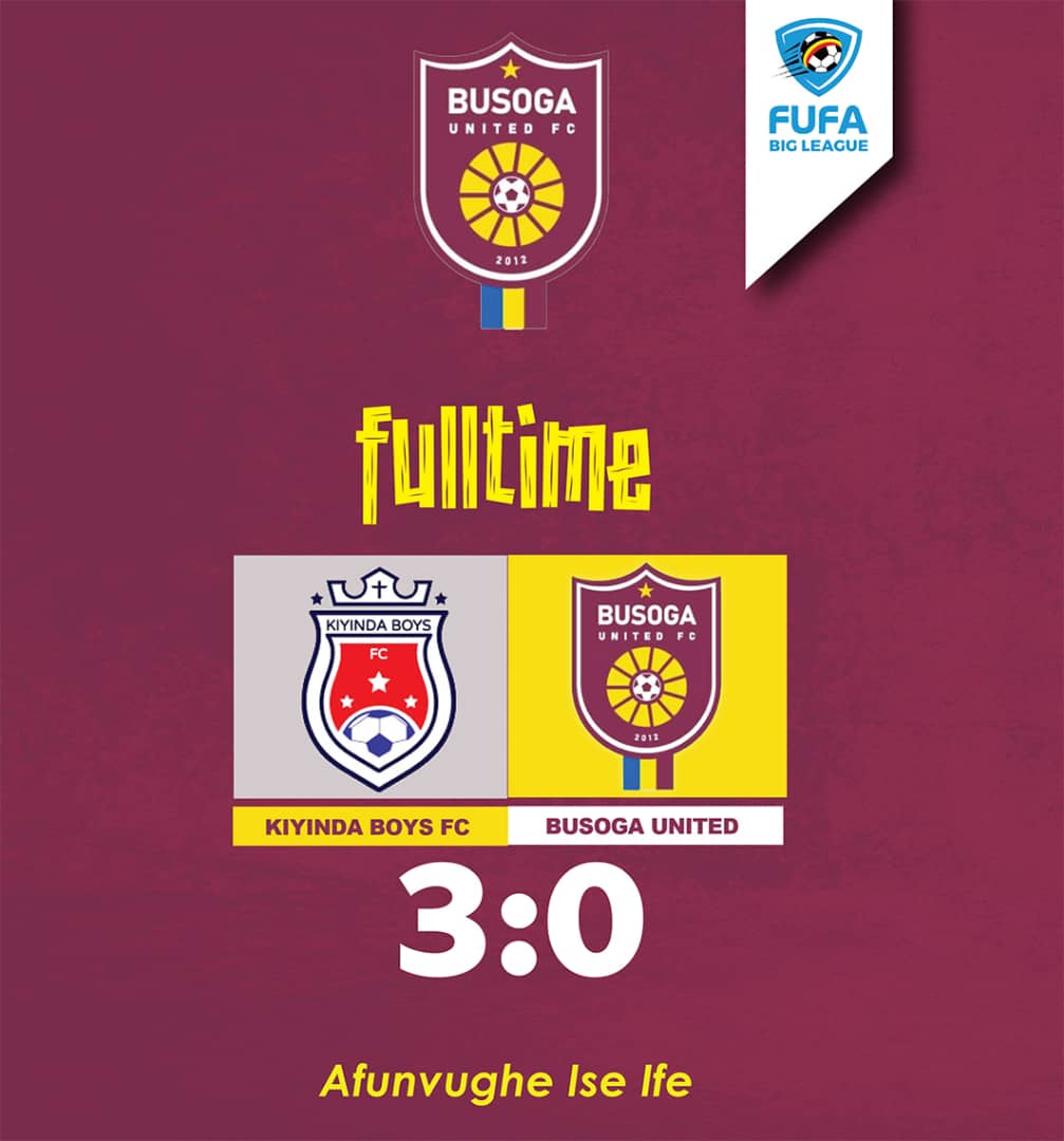 busogautdfc1's tweet photo. 🖤 FULLTIME: Busoga United FC 0 - 3 Kiyinda Boys FC 
A tough result today, but the fight continues.  
Every setback is a setup for a greater comeback. The boys gave their all, and we stand with them through every battle. 💛💙  
#Eyaife #AfunvugheIseife https://t.co/OZs5JlqMn1