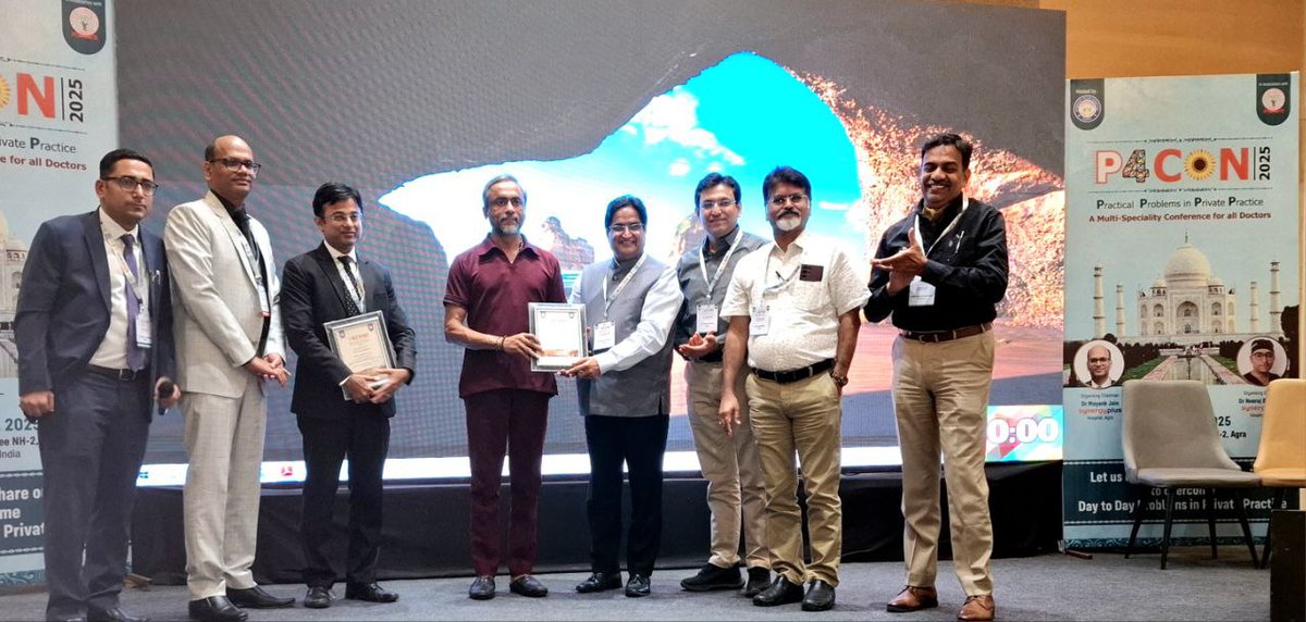 At P4CON {Practical Problems in Private Practice} Organised at Agra.
Delivered lecture as Distinguished Faculty on the Topic " Corporate Run Healthcare - Improving Health care standards or killing Patients Trust.