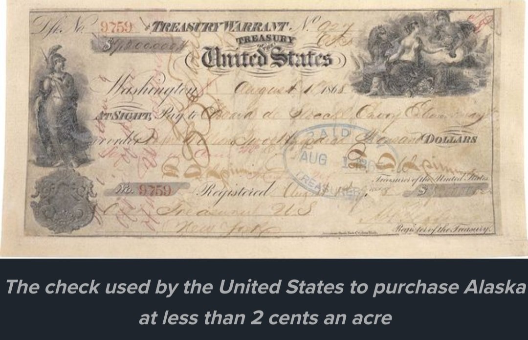 David_in_DFW's tweet photo. #OTD (March 30th) in 1867, the United States purchased Alaska from the Russian Empire for $7,200,000. Known as the "Alaska Purchase," this added 586,412ย square miles of new territory to the US at a cost of less than 2 cents per acre. #AlaskaPurchase https://t.co/xBm4mopaOA