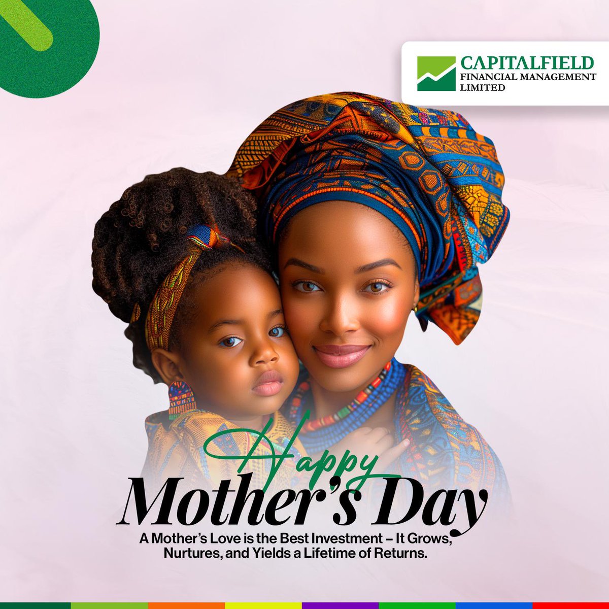 Capitalfieldfml's tweet image. 💖 A mother’s love is the best investment—yielding a lifetime of joy, wisdom, and strength. 💫 Today, we honor the nurturers, the caregivers, the role models. Happy Mother’s Day!

#MothersDay #BestInvestment #LifetimeReturns #CFML #LoveAndNurture
