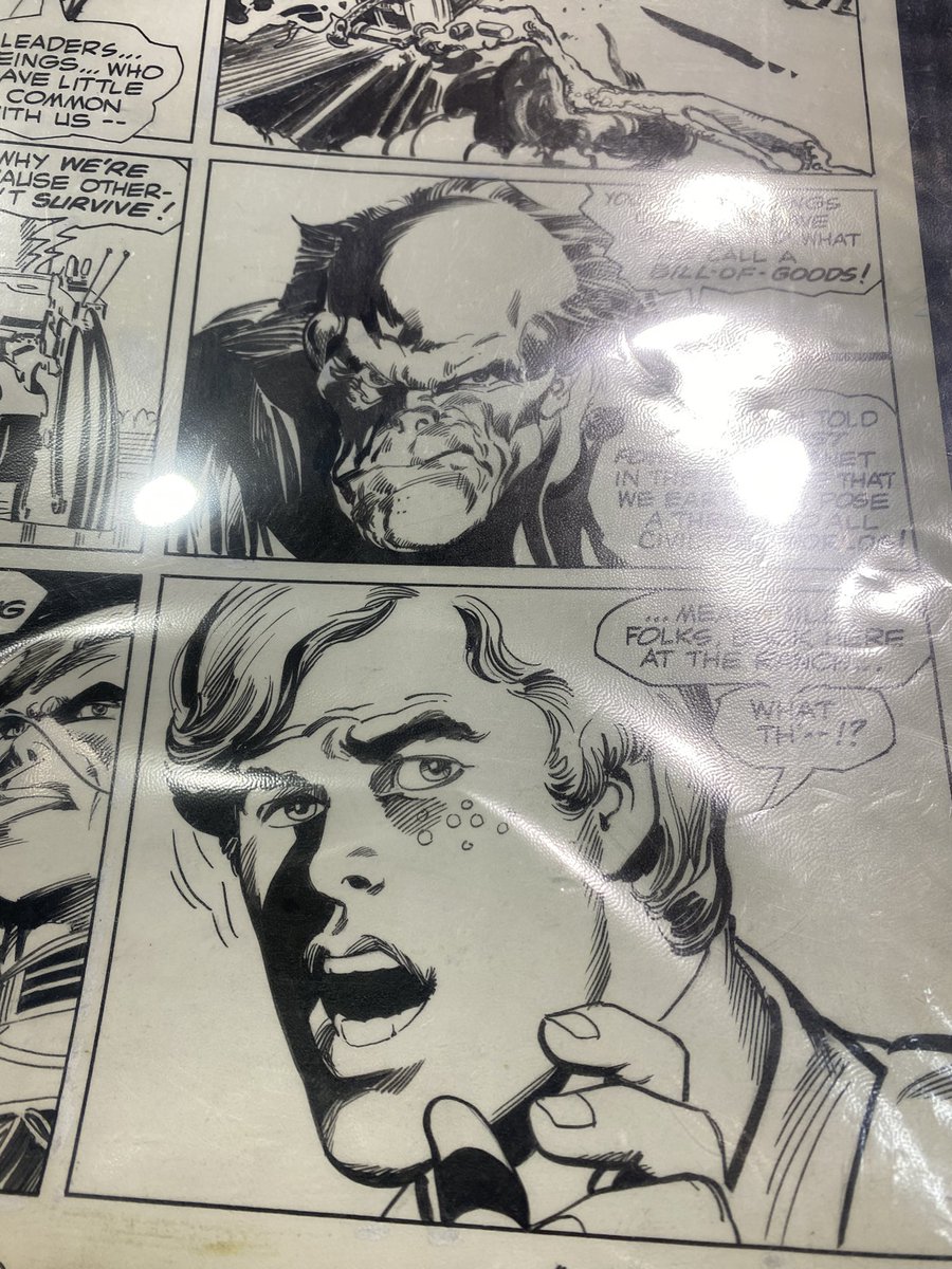 CoolComicArt's tweet photo. Some cool Neal Adams originals from The Kree/Skrull War &amp; Superman vs Muhammad Ali https://t.co/BrvFaEBYy0
