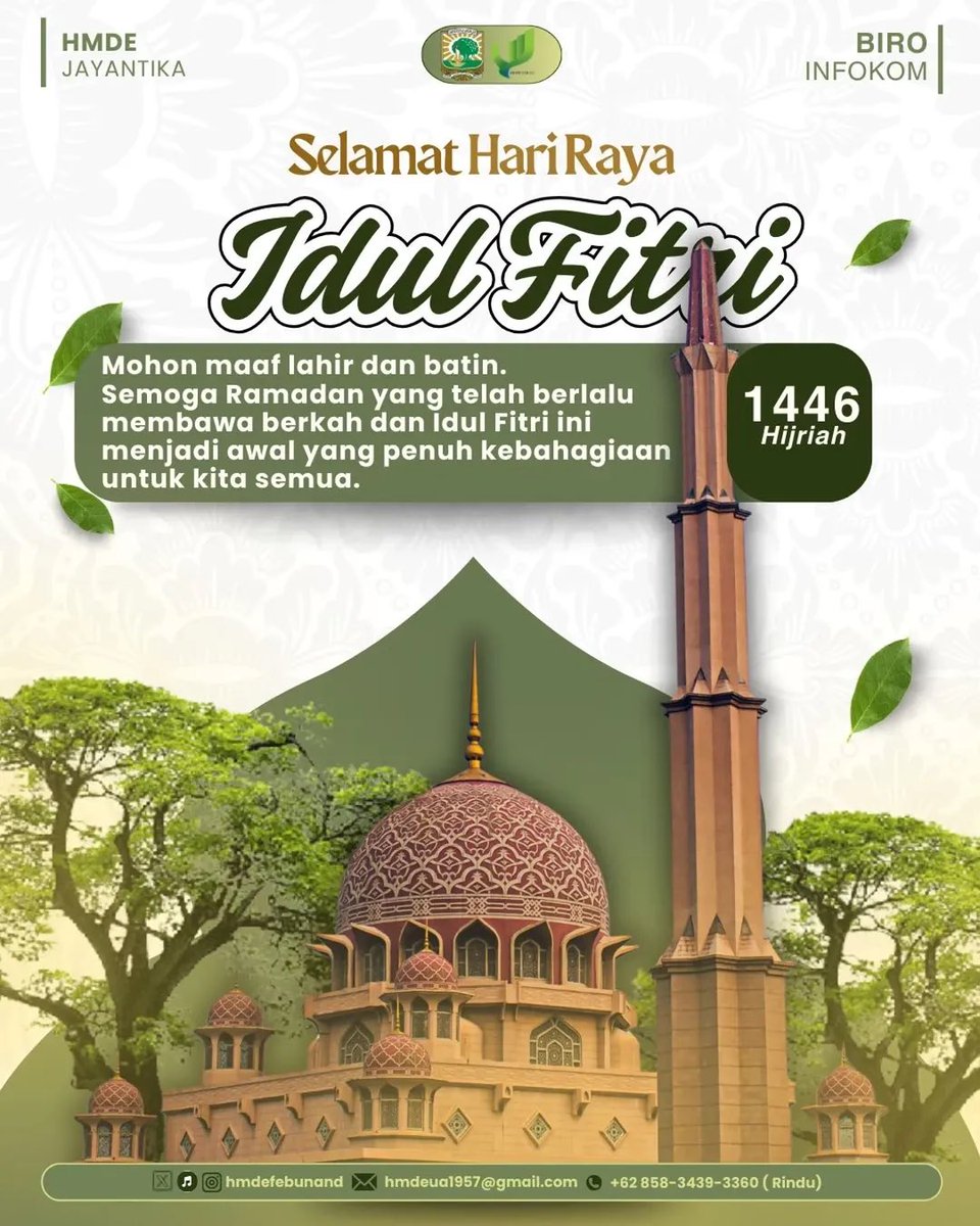 [ SELAMAT HARI RAYA IDUL FITRI 1446H ]

Hallo Sobat Ekonomi

Selamat Hari Raya Idul Fitri 1446H. Minal 'aidin wal faizin, mohon maaf lahir dan batin. Semoga di hari penuh kemenangan ini,kita terus merajut silaturrahmi, menjadi muslim vang lebih baik dan bermanfaat untuk sesama.