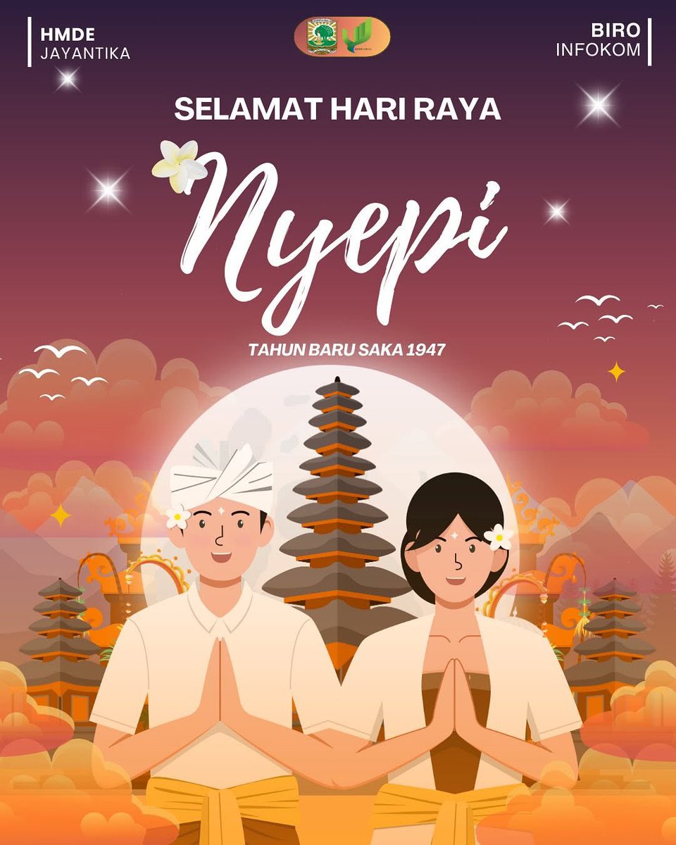 [ HARI RAYA NYEPI 2025 ]

Selamat Hari Raya Nyepi 2025 bagi yang merayakan.

Semoga tahun baru Saka membawa kedamaian, ketenangan, dan keseimbangan dalam hidup. Om Santi Sânti Sânti Om.

Hidup Mahasiswa!
Hidup Departenen Ekonomi!
Salam Kurva!