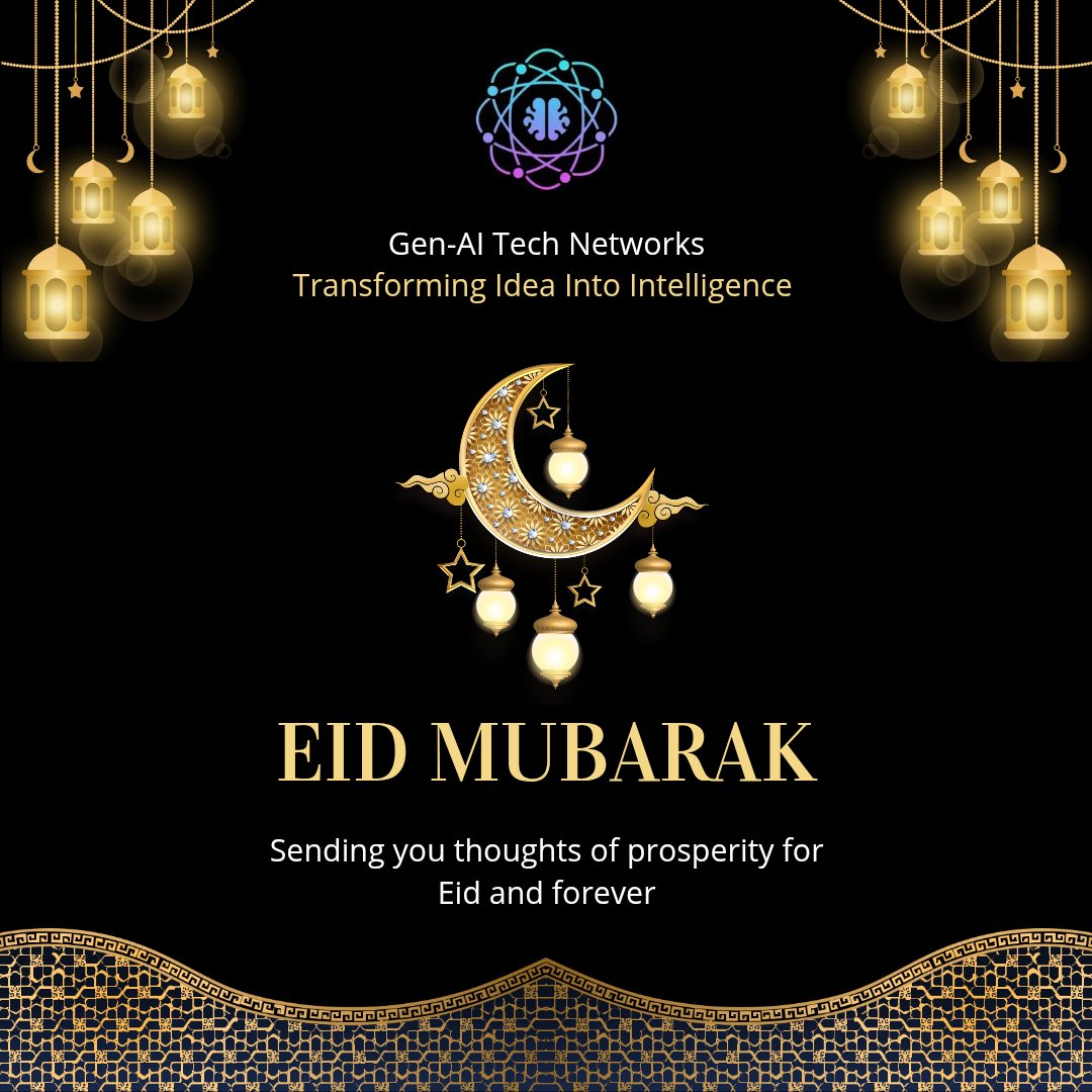 neural_genai's tweet image. &quot;May this Eid bring endless joy, success, and prosperity to you and your loved ones. Wishing you a blessed and peaceful celebration! ✨🌙

#EidMubarak #GenAITechNetworks #Blessings #Prosperity #FestivalOfLights&quot;