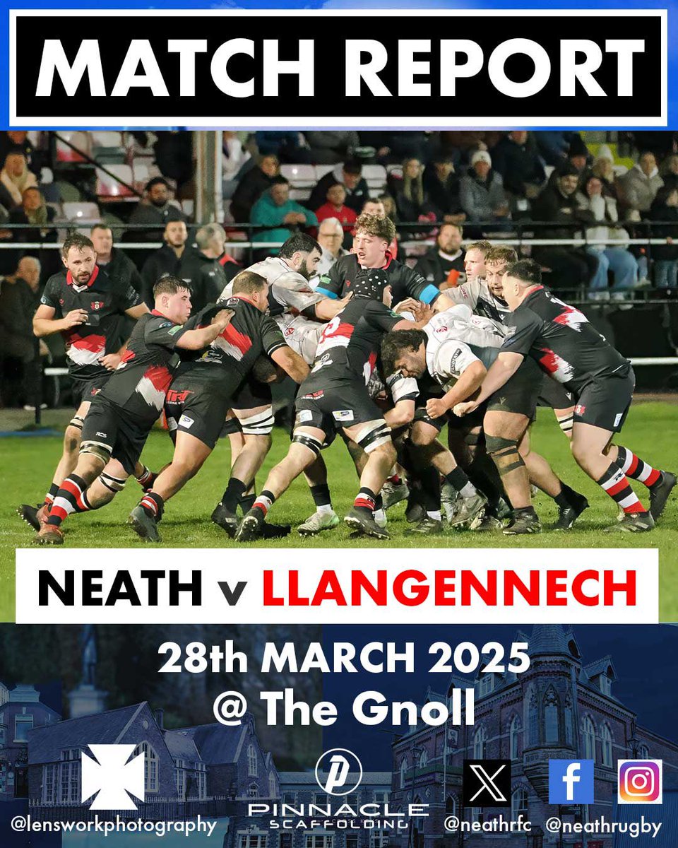 MATCH REPORT: NEATH 43 LLANGENNECH 34: 28th Mar’ 25  ⚫️🏉 Rich entertainment was the name of the game under The Gnoll floodlights when Neath overcame a determined effort by Llangennech, paying their first league visit, in front of an appreciative Friday night crowd.

🗓 28/03/25