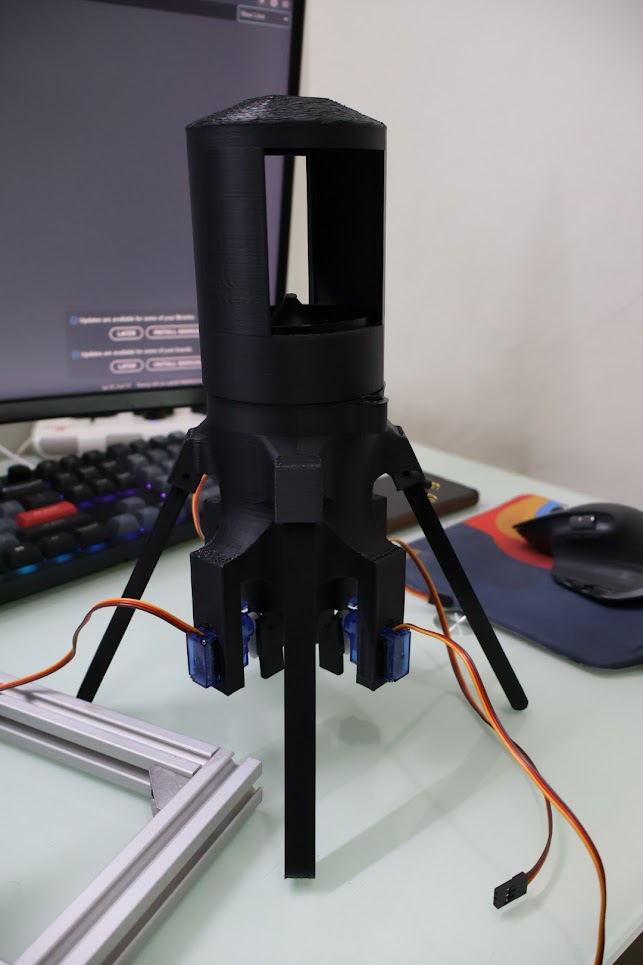 abhignayrk's tweet photo. Tested the EDF on the (mostly built) test stand. It turns out the EDF I've chosen is way underspecced for this project, with a peak thrust of 800g https://t.co/UDMzXW4IGr