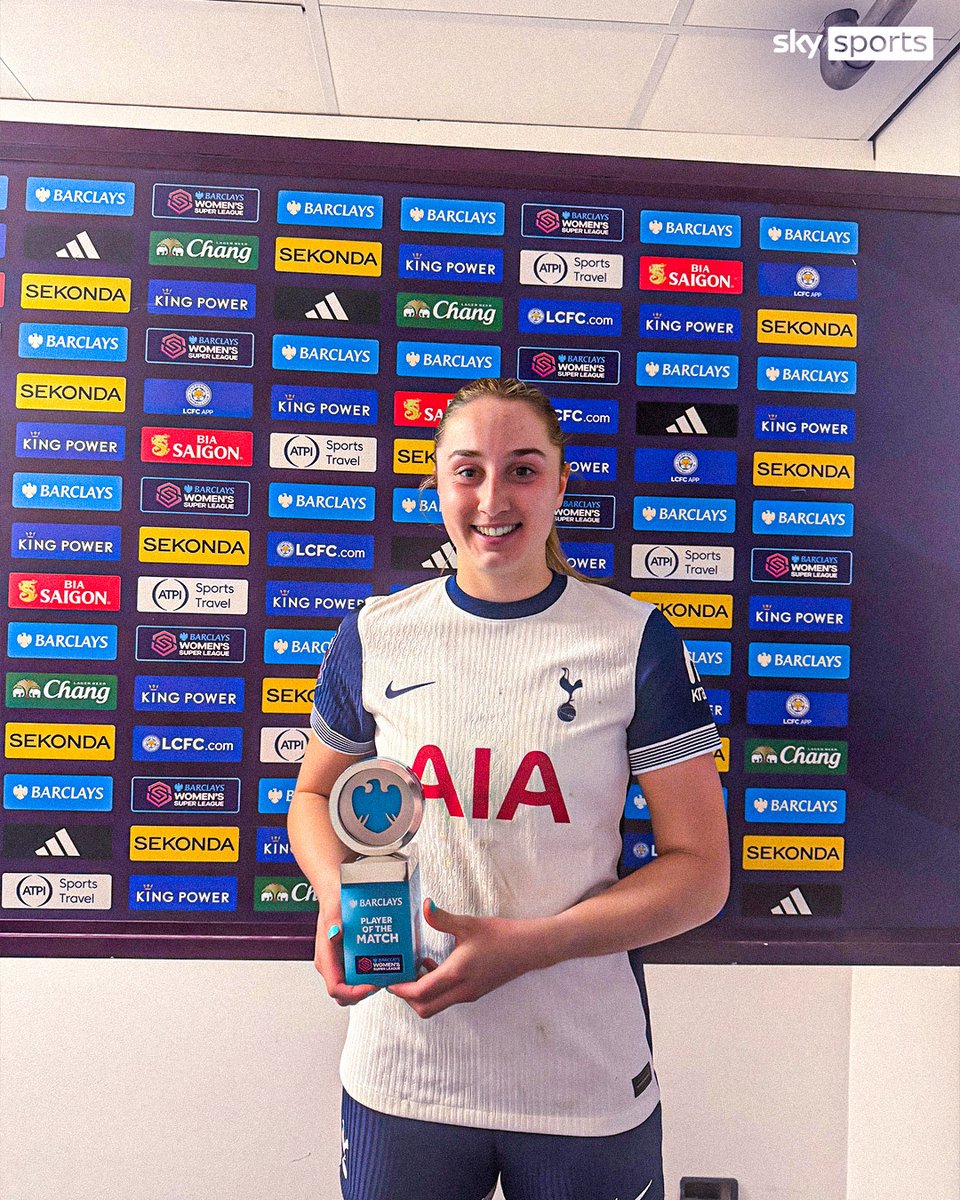 Ella Morris was named Barclay's Player of the Match for her strong performance in Spurs' draw against Leicester City 🏆