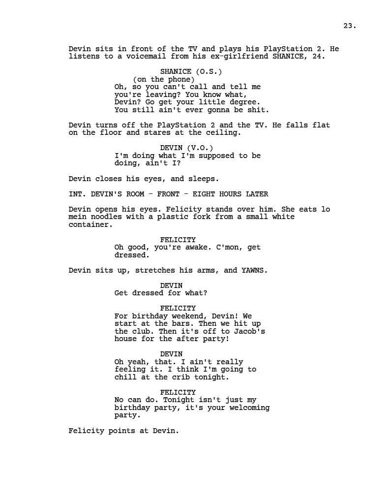 TalenWilliams's tweet photo. Some pages of the screenplay I’ve been working on. Hire me #Hollywood !! https://t.co/EfEfTBI4f9