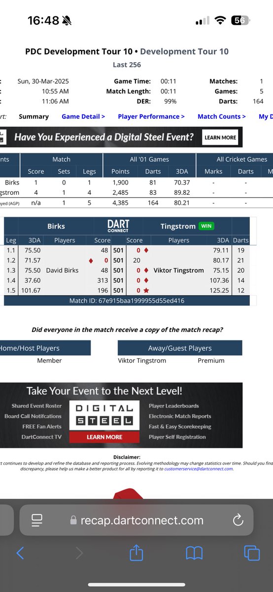 David Birks (@david_birks007) on Twitter photo Well just got back after a long weekend at development tour in Leicester winning 150 quid and playing ok a few legs were not my best and inconsistent but happy to get more money on the board.
Thanks to my sponsors:
Crompton Developments
<a href="/thebullensview/">A View From The Bullens</a>
<a href="/Dartsshopsth/">Darts shop WA101BD</a> 🎯🎯 Well just got back after a long weekend at development tour in Leicester winning 150 quid and playing ok a few legs were not my best and inconsistent but happy to get more money on the board.
Thanks to my sponsors:
Crompton Developments
<a href="/thebullensview/">A View From The Bullens</a>
<a href="/Dartsshopsth/">Darts shop WA101BD</a> 🎯🎯