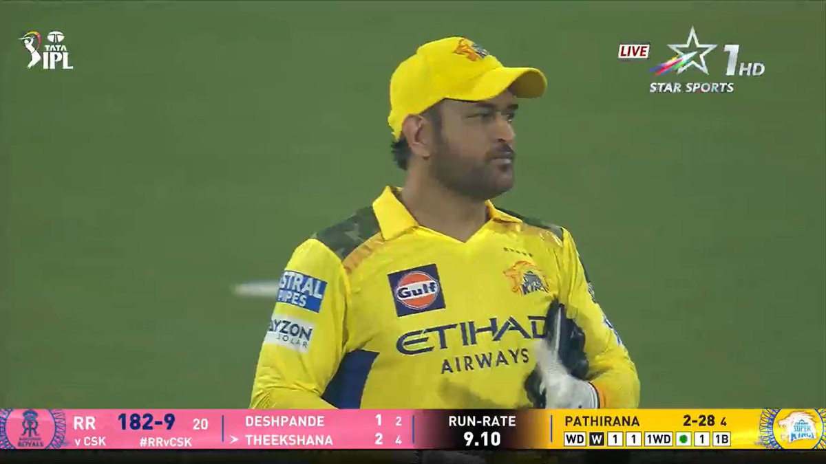 CSK HAVEN'T CHASED 180+ TARGET IN LAST 6 YEARS.

#RRvCSK #CSKvsRR