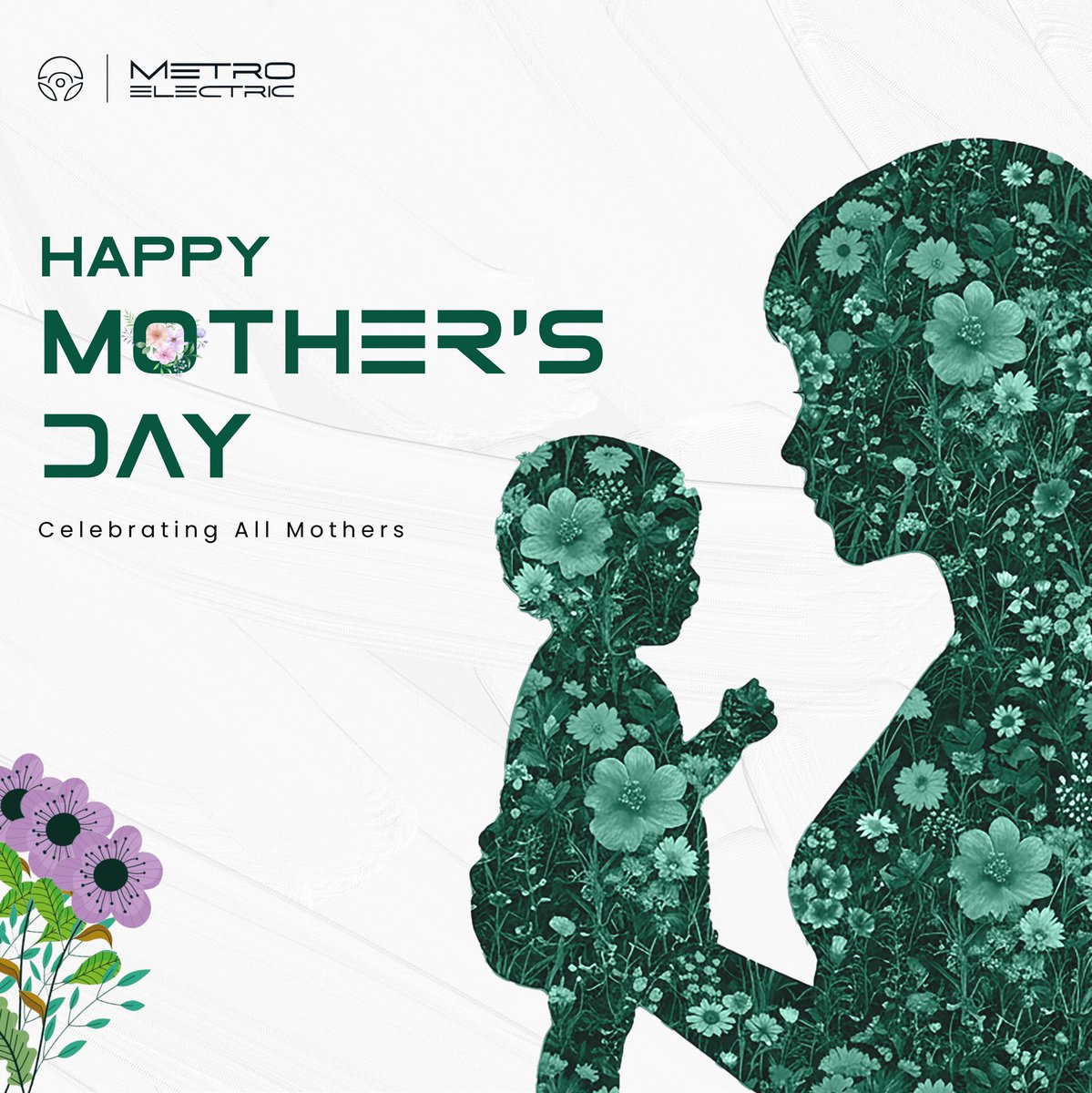 MetroElectricEV's tweet photo. Happy Mother’s Day to the real MVPs who keep us all moving forward!💜💚#mothersday2025 https://t.co/akZo2HH8ei
