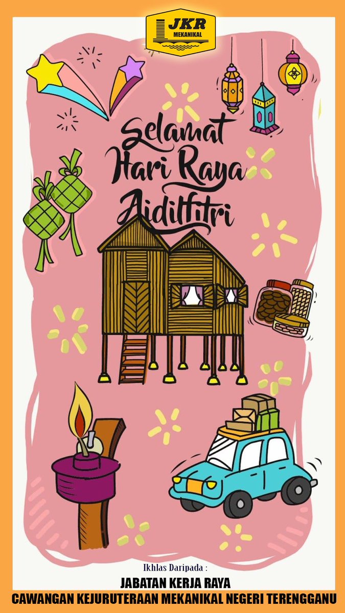 Kepok lekor atas peti
Dok jemu makang nat-nat hari
Kami seluruh warga CKMNT
Ucap selamat menyambut Aidilfitri

Selamat Hari Raya Aidilfitri
Maaf Zahir dan Batin.
<a href="/suhaili/">dydk</a>
<a href="/HasliJKR/">Hasli Ibrahim (Ir. Dr.)</a> 
<a href="/Ir_Humaizi/">Ahmad Humaizi</a> 
<a href="/JKR_CKM/">JKR CAW. KEJ. MEKANIKAL</a> 
<a href="/JKRTerengganu/">JKR Terengganu</a>