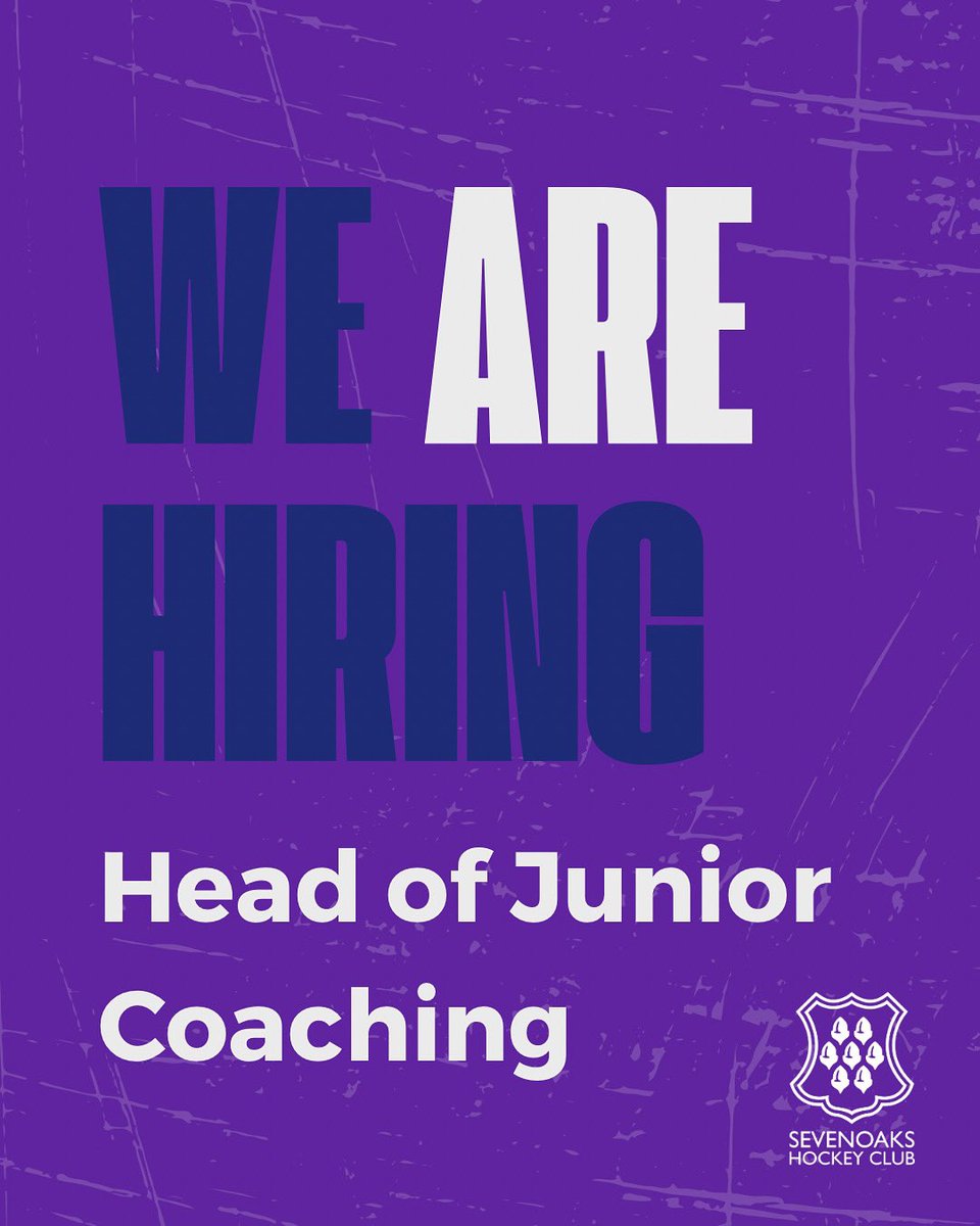 SevenoaksHC (@sevenoakshc) on Twitter photo We are hiring: Head of Junior Coaching
Join one of the most exciting junior hockey programmes in the country with 500 junior members & EH Talent Centre status!
englandhockey.co.uk/find-a-job-in-…
recruitment@sevenoakshockey.club
#HockeyJobs #HockeyCoach #SevenoaksHockey #TalentCentre We are hiring: Head of Junior Coaching
Join one of the most exciting junior hockey programmes in the country with 500 junior members & EH Talent Centre status!
englandhockey.co.uk/find-a-job-in-…
recruitment@sevenoakshockey.club
#HockeyJobs #HockeyCoach #SevenoaksHockey #TalentCentre