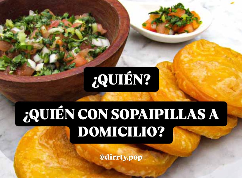 dirrtyxpop's tweet photo. Día de lluvia + Sopaipillas. Quien con delivery? 😂 https://t.co/Z0j0IEqi17