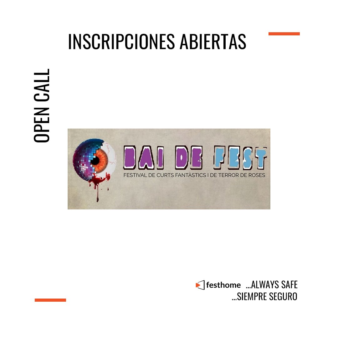 Moisés Tuñón (@moisestunon) on Twitter photo 8º Baidefest Roses
<a href="/baidefest/">Festival BaiDeFest Roses</a>
📩 festhome.com/festival/baide…
#callforentries #filmfestival #film #festival #corto #shortfilm #submissions #inscripciones #festivaldecine #deadline 8º Baidefest Roses
<a href="/baidefest/">Festival BaiDeFest Roses</a>
📩 festhome.com/festival/baide…
#callforentries #filmfestival #film #festival #corto #shortfilm #submissions #inscripciones #festivaldecine #deadline