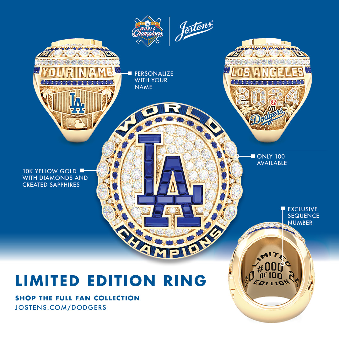 Jostens (@jostens) on Twitter photo #Dodgersfans – THIS is your chance to own a piece of history! 
Our LIMITED EDITION ring brings the prestige of the team’s championship moment to those who live & breathe baseball.
Only 100 are being made, claim yours NOW: bit.ly/3FNnNRt 
#ladodgers #dodgers #Dodgersfans – THIS is your chance to own a piece of history! 
Our LIMITED EDITION ring brings the prestige of the team’s championship moment to those who live & breathe baseball.
Only 100 are being made, claim yours NOW: bit.ly/3FNnNRt 
#ladodgers #dodgers