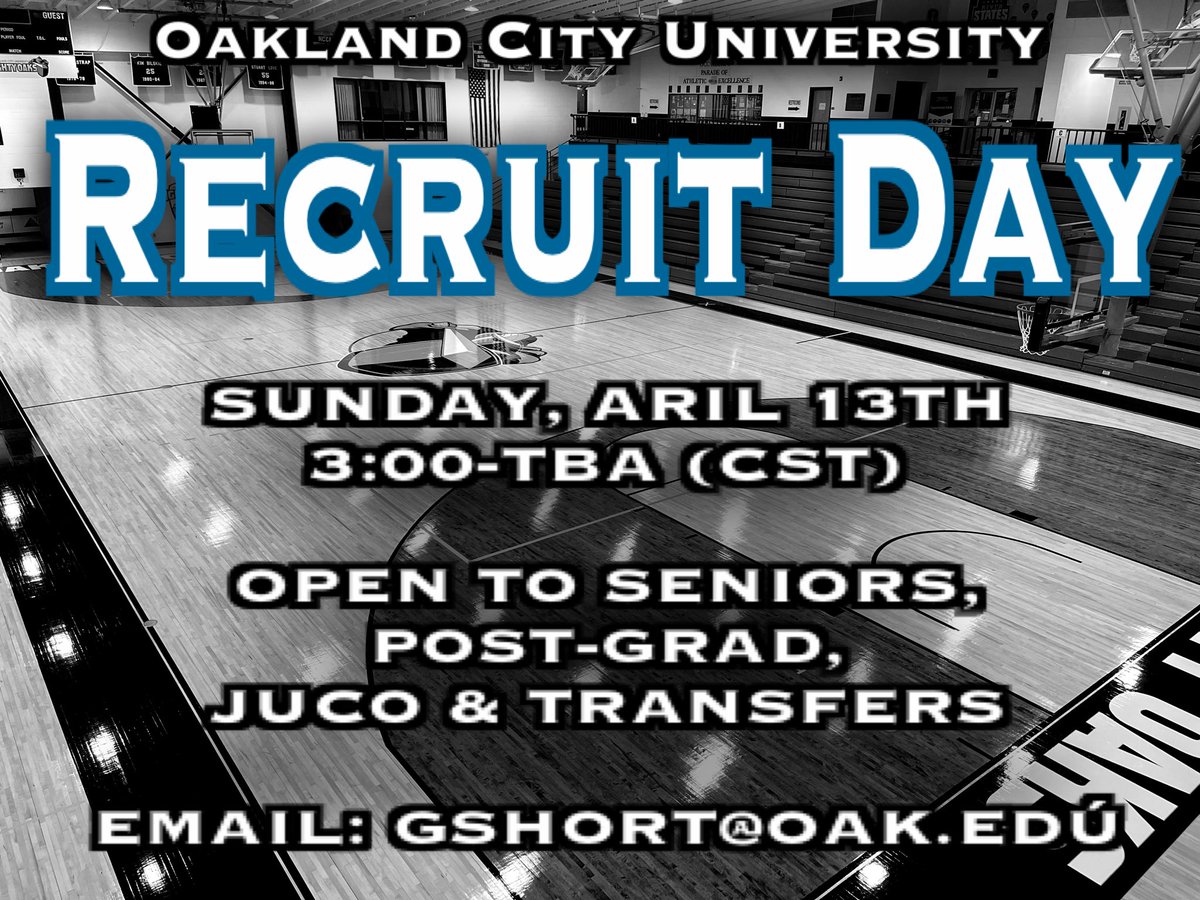 Our Rescheduled Recruit Day will be Sunday, April 13th at 3:00 CST