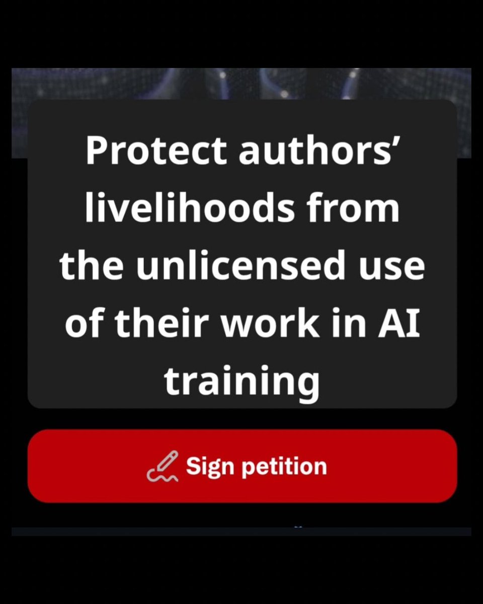 Protect authors’ livelihoods from the unlicensed use of their work in #AI training - Sign the Petition! chng.it/xXgPwQxtKY via <a href="/Change/">Change.org</a>