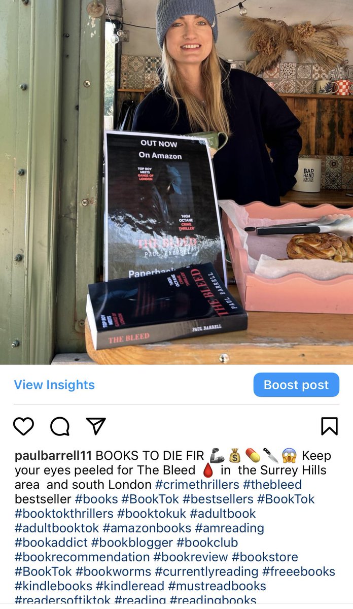paulbarrellaut1's tweet photo. Books to die for โฆ Keep your eyes peeled in #surreyhills and south #london for copies of #thebleed๐ฉธ #crimethrillers #books #gangsoflondon#bestsellingbooks2025 https://t.co/ZEsmf75IEM