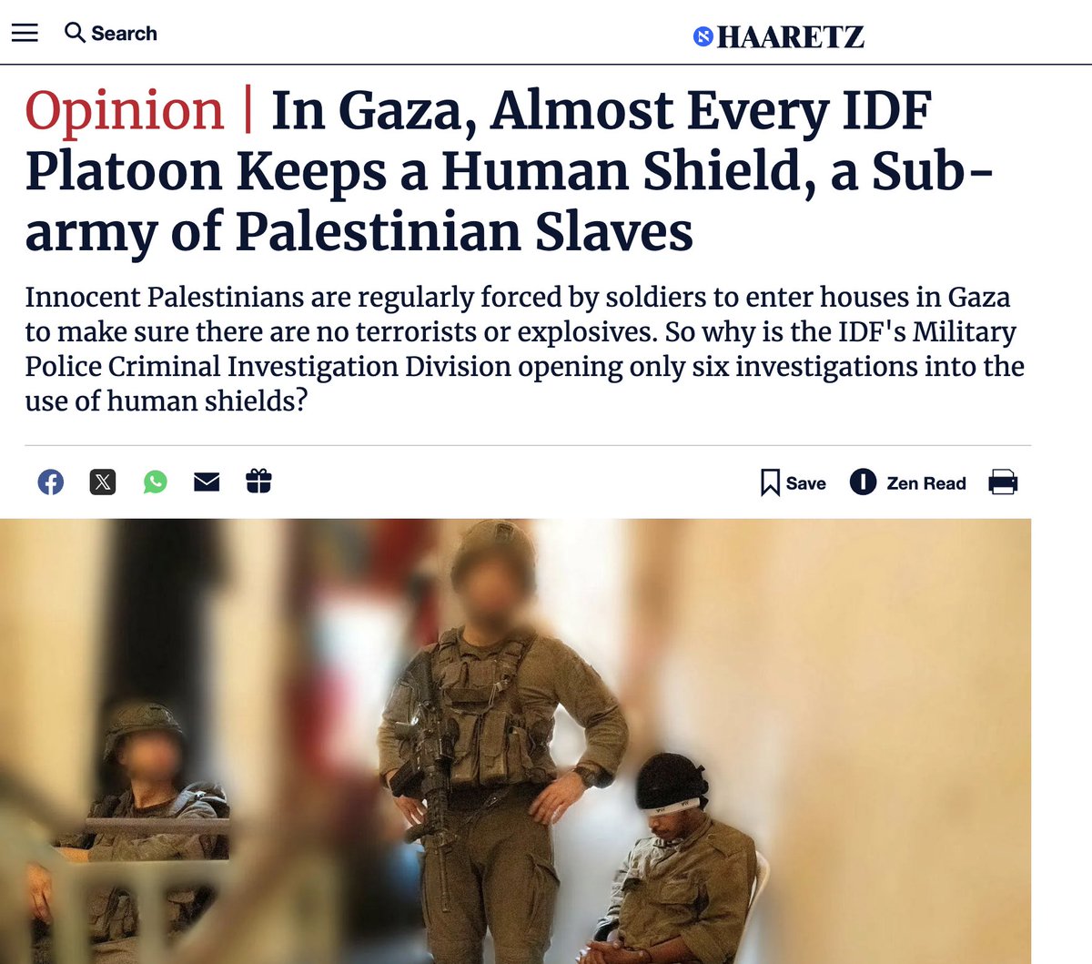 Latest news from the World's Most Moral Army™, paid for and armed by US taxpayers, as reported by an IDF soldier deployed in Gaza: