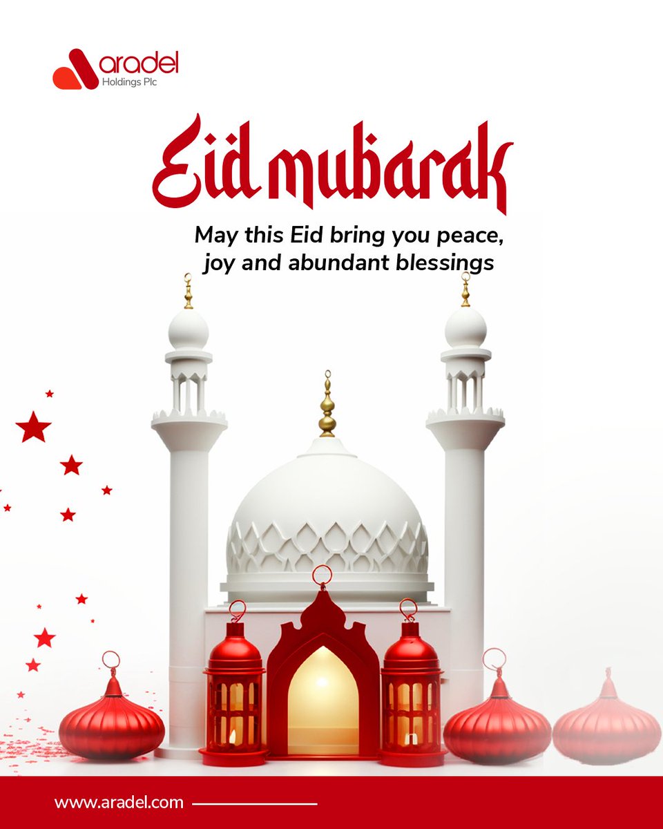 Eid Mubarak from all of us at Aradel! 🌙✨

As Ramadan comes to an end, we celebrate a season of faith, reflection, and unity. May this Eid bring you peace, joy, and abundant blessings. 

Wishing our Muslim community and all Nigerians a prosperous and fulfilling celebration.