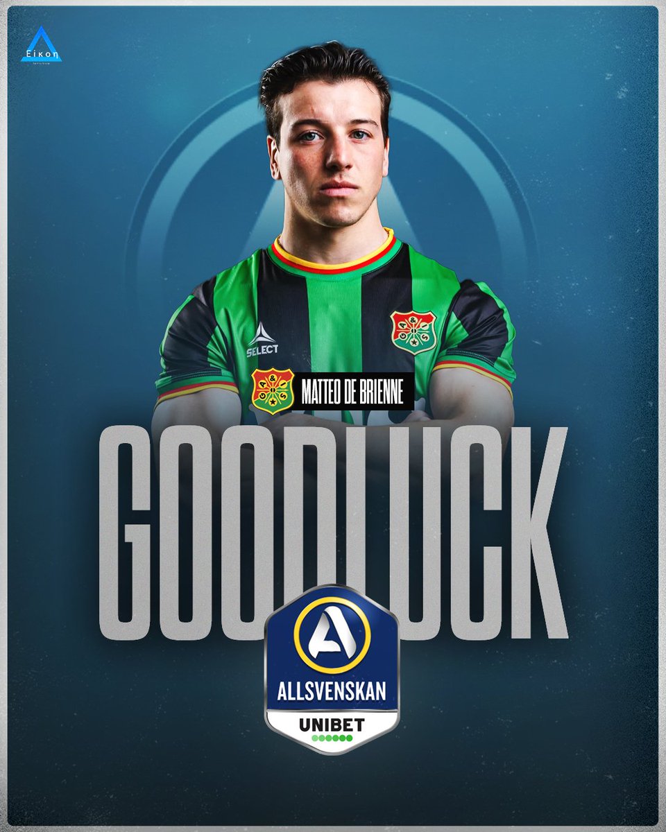 EikonSportsGroup (@eikon_sports) on Twitter photo - 𝐀𝐥𝐥𝐬𝐯𝐞𝐧𝐬𝐤𝐚𝐧 𝐥𝐞𝐚𝐠𝐮𝐞 𝐤𝐢𝐜𝐤𝐬 𝐨𝐟𝐟 𝐭𝐡𝐢𝐬 𝐰𝐞𝐞𝐤𝐞𝐧𝐝 - 🇸🇪⚽️
We would like to wish best of luck to <a href="/matteodebrienne/">Matteo de Brienne</a> in his debut season in the <a href="/AllsvenskanSE/">Allsvenskan</a>.
Matteo and <a href="/GAIS_SE/">GAIS</a> open their season tomorrow against AIK in Gothenburg. - 𝐀𝐥𝐥𝐬𝐯𝐞𝐧𝐬𝐤𝐚𝐧 𝐥𝐞𝐚𝐠𝐮𝐞 𝐤𝐢𝐜𝐤𝐬 𝐨𝐟𝐟 𝐭𝐡𝐢𝐬 𝐰𝐞𝐞𝐤𝐞𝐧𝐝 - 🇸🇪⚽️
We would like to wish best of luck to <a href="/matteodebrienne/">Matteo de Brienne</a> in his debut season in the <a href="/AllsvenskanSE/">Allsvenskan</a>.
Matteo and <a href="/GAIS_SE/">GAIS</a> open their season tomorrow against AIK in Gothenburg.