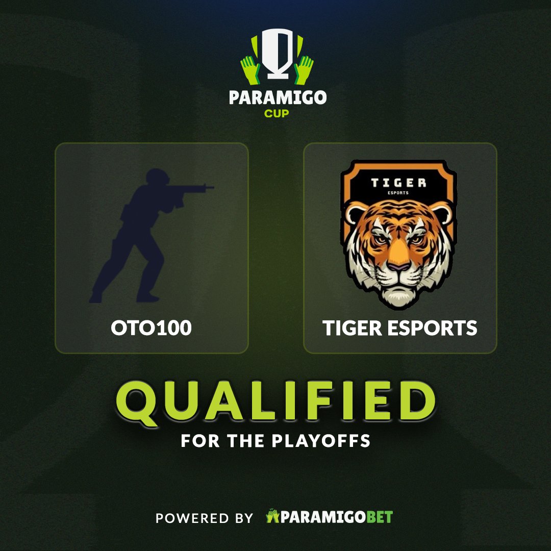 ParamigoCup (@paramigocup) on Twitter photo 🎉 A huge shoutout to the winners of the second open qualifier!
🇵🇹 <a href="/tigeresportspt/">Tiger eSports</a> & 🇪🇺 Oto100 have earned their well-deserved spots in the playoffs, where they'll battle for a share of the $3,000 prize pool!
➡️ Will these teams prove themselves in the playoffs? We’ll find out 🎉 A huge shoutout to the winners of the second open qualifier!
🇵🇹 <a href="/tigeresportspt/">Tiger eSports</a> & 🇪🇺 Oto100 have earned their well-deserved spots in the playoffs, where they'll battle for a share of the $3,000 prize pool!
➡️ Will these teams prove themselves in the playoffs? We’ll find out