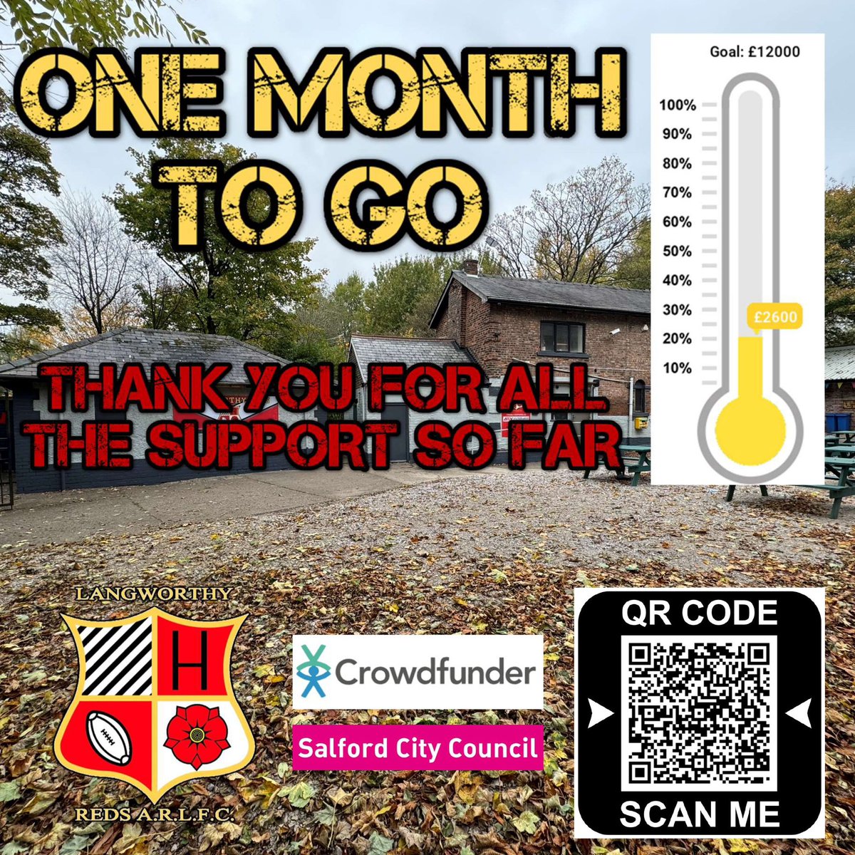 CROWDFUNDER UPDATE 🔴

Just one month to go in our Clubhouse repairs crowdfunder. Thank you to everyone who that has shown their support so far. We really do appreciate all the donations.

crowdfunder.co.uk/p/langworthy-r…