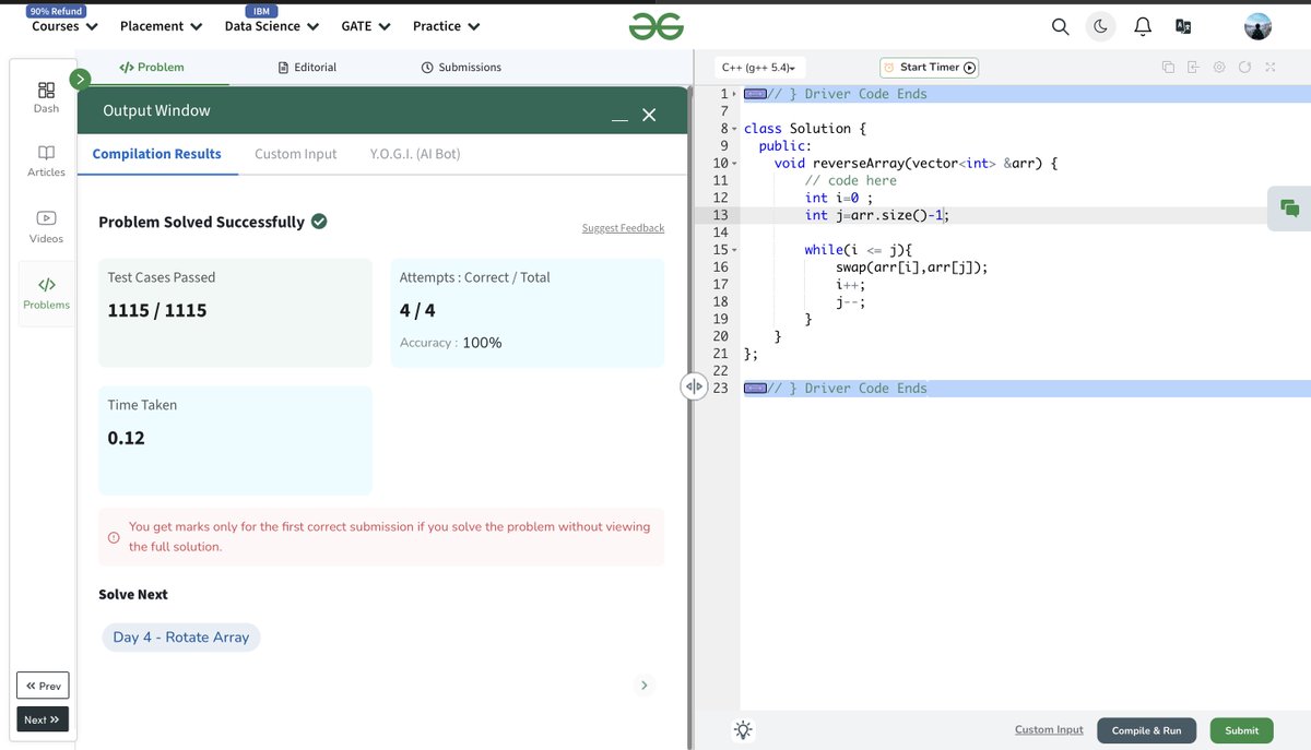 OkProfessor8854's tweet photo. Day 78 of #100DaysOfCode! π
- Solved 1 problems #Heap_Week
-Solved GFG 3/160Days Challenge #gfg160 #GFG
- Worked on clg mini Project
- Started Learning Solidity (DataTypes,functions etc)
#cse2025 #connect #dsa #leetcode #CodingChallenge https://t.co/lJ6xK3ElWp