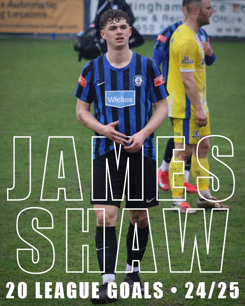 LEUFC_stats's tweet image. 2⃣0⃣𝗟𝗘𝗔𝗚𝗨𝗘 𝗚𝗢𝗔𝗟𝗦 | 𝗝𝗔𝗠𝗘𝗦 𝗦𝗛𝗔𝗪⚽️
James Shaw struck his 20th League goal of the season at Rugby on Saturday - &amp;amp; his 23rd overall this season for Long Eaton United.
📉His 20 goals have come from 26 starts + 2 sub apps, &amp;amp; he now has 37 goals for the Club.
🔵⚫️