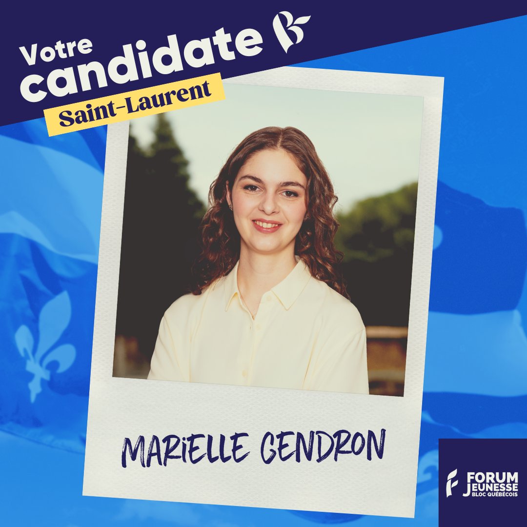 JeunesBQ's tweet image. I DÉVOILEMENT DES CANDIDATURES DE LA RELÈVE I
Nous vous présentons aujourd'hui une autre candidature jeune pour l'élection de 2025.
Marielle Gendron, candidate de Saint-Laurent ⚜💙
Gardez l'œil ouvert pour la suite… 👀