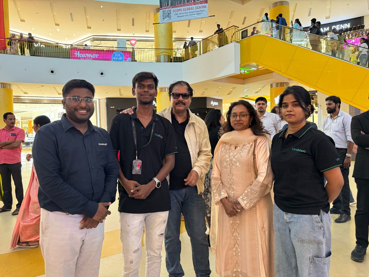 Excited to collaborate with <a href="/Page3SalonOff/">page3Salon</a>  for its grand launch at VR Mall! Honoured to have <a href="/KayaduLoharFC/">Kayadu Lohar FC</a>  grace the occasion.

Heartfelt thanks to <a href="/ckknaturals/">CK Kumaravel</a>  sir, Veena Kumaravel Mam &amp; <a href="/sarveshshashi/">Sarvesh</a>  sir for making this happen.

#VimiMagic #Page3SalonLaunch #VRMall