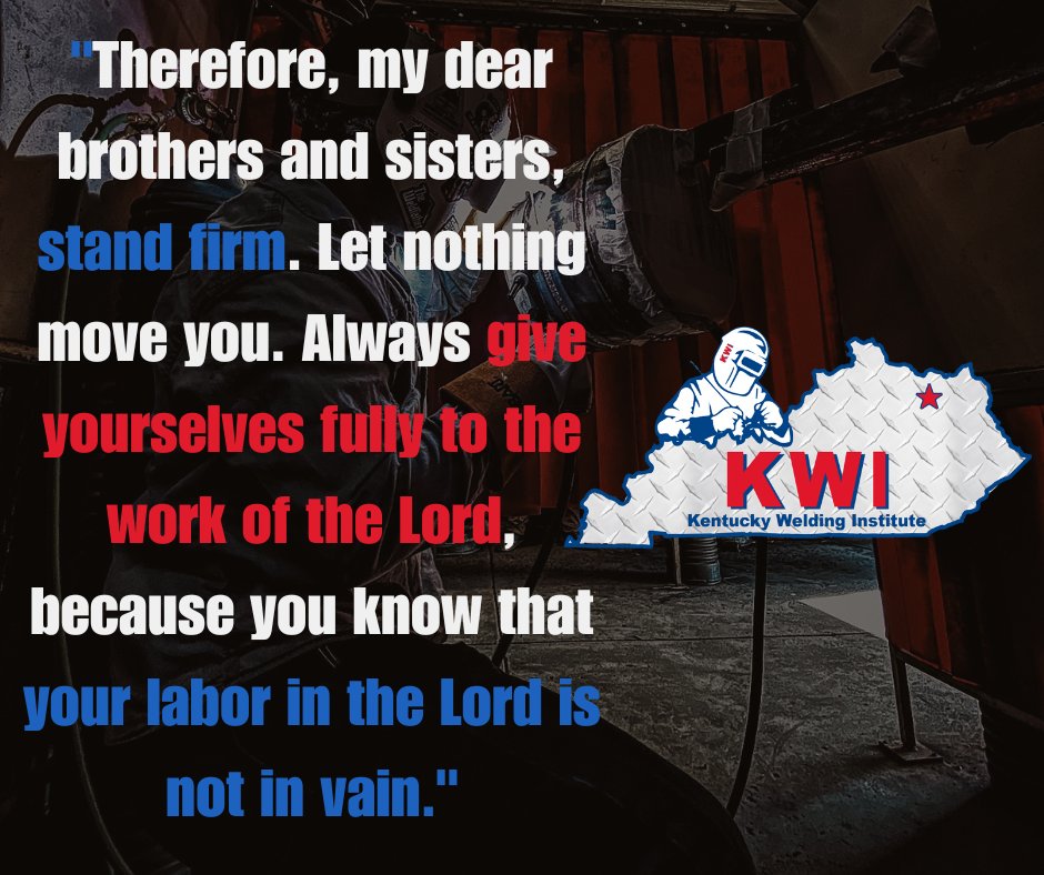 1 Corinthians 15:58✝️
#verseoftheday #jesus #weld #weldlife #weldschool #welding #inspiration