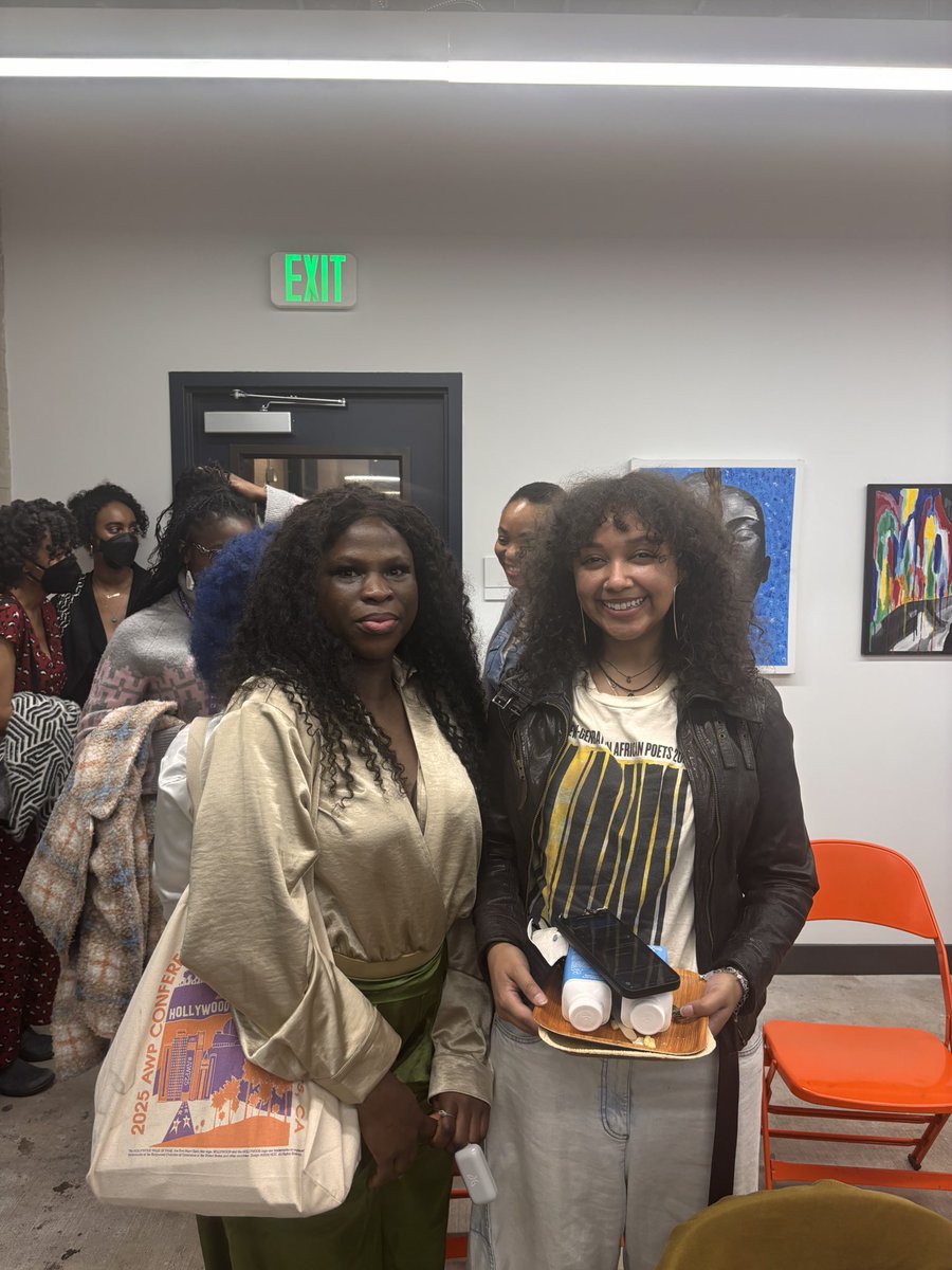 An incredible time was had at the AWP conference. Spent my time going for panel discussions and listening to conversations that will help me navigate my career as an evolving writer and artist . 

Also had the pleasure of taking pictures with Jericho Brown and Safia Elhillo 🥹❤️
