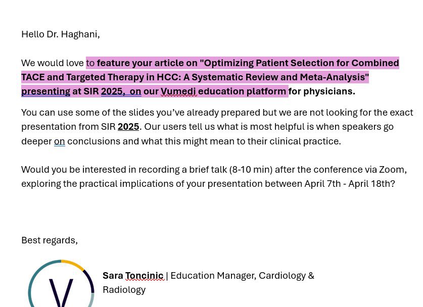 Leila Haghani, MD MPH (@dr_leila_irad) on Twitter photo 🌟EXCITED to announce my article is featured on <a href="/VuMedi/">VuMedi</a> (physician education platform) #SIR25NASH ! Thank you <a href="/SIRspecialists/">Society of Interventional Radiology</a> for this incredible opportunity! it's truly an honor to share our meta-analysis with the community. #Umasschan #InterventionalRadiology #Radiology #SIRRfs 🌟EXCITED to announce my article is featured on <a href="/VuMedi/">VuMedi</a> (physician education platform) #SIR25NASH ! Thank you <a href="/SIRspecialists/">Society of Interventional Radiology</a> for this incredible opportunity! it's truly an honor to share our meta-analysis with the community. #Umasschan #InterventionalRadiology #Radiology #SIRRfs