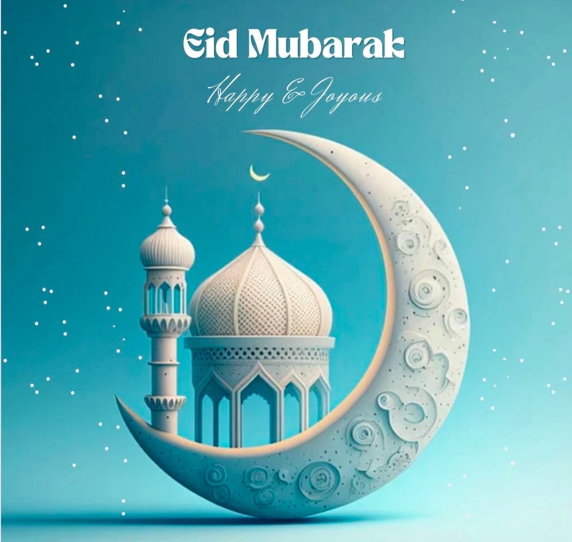 Eid Mubarak to staff and students who celebrate! Reminder NO school tomorrow, March 31!